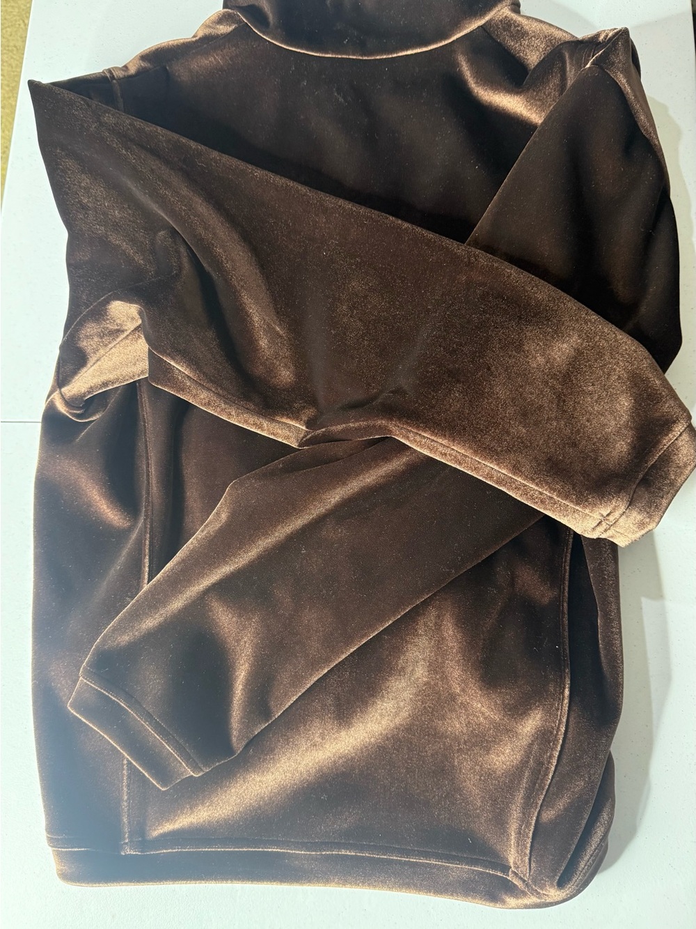 Vayder Baglioni Stretch Velvet Half Zip Sweatshirt Men XL - Picture 4 of 5